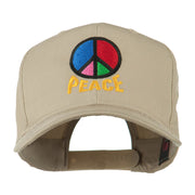 Peace Symbol Embroidered Cap