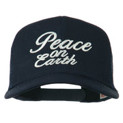 Peace on Earth Embroidered Twill Mesh Cap