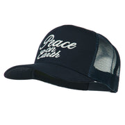 Peace on Earth Embroidered Twill Mesh Cap