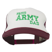 Proud Army Dad Embroidered Foam Mesh Cap