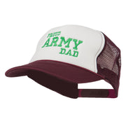 Proud Army Dad Embroidered Foam Mesh Cap