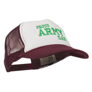 Proud Army Dad Embroidered Foam Mesh Cap