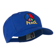 Peace Symbol Embroidered Cap