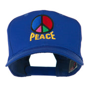 Peace Symbol Embroidered Cap