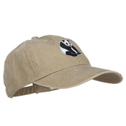 Panda Bear Patched Washed Cotton Twill Cap