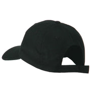 Peace Symbol Embroidered Cotton Twill Cap