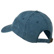 Pumpkin Outline Embroidered Washed Cap