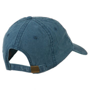 Pumpkin Outline Embroidered Washed Cap