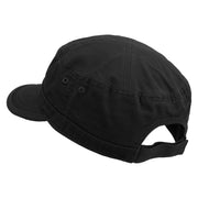Thumbs Down Emoji Embroidered Enzyme Regular Solid Army Caps - Black OSFM