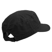 Thumbs Down Emoji Embroidered Enzyme Regular Solid Army Caps - Black OSFM