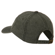 Pumpkin Outline Embroidered Washed Cap