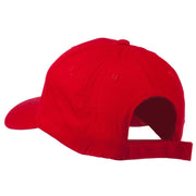 Peace Symbol Embroidered Cotton Twill Cap