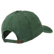 Pumpkin Outline Embroidered Washed Cap