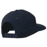 Peace Symbol Embroidered Cotton Twill Cap