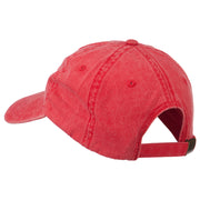 Pumpkin Outline Embroidered Washed Cap