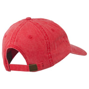 Pumpkin Outline Embroidered Washed Cap