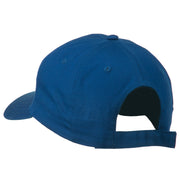 Peace Symbol Embroidered Cotton Twill Cap