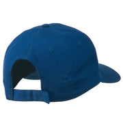 Peace Symbol Embroidered Cotton Twill Cap