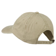 Pumpkin Outline Embroidered Washed Cap