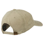 Pumpkin Outline Embroidered Washed Cap