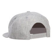 Grey American Flag Patched Wool Blend Snapback