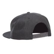 Grey American Flag Patched Wool Blend Snapback