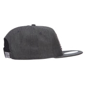 Grey American Flag Patched Wool Blend Snapback