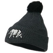 Pom Pom Cali Bear Beanie