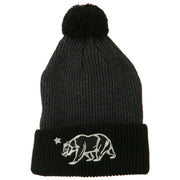 Pom Pom Cali Bear Beanie