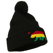 Pom Pom Cali Bear Beanie