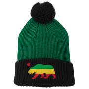 Pom Pom Cali Bear Beanie