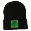 St Patrick's Day Clover Embroidered Long Beanie