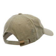 Artist Palette Embroidered Washed Solid Pigment Dyed Cotton Twill Brass Buckle Cap