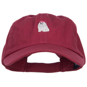 Maltese Dog Embroidered Low Cap