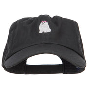 Maltese Dog Embroidered Low Cap