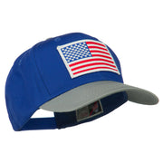 White American Flag Patched Cotton Twill Cap