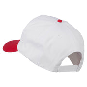 White American Flag Patched Cotton Twill Cap