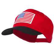 White American Flag Patched Cotton Twill Cap