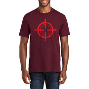 Target Crosshair Scope Graphic Men's Fan Favorite Crew Neck Tee Shirt