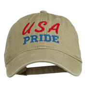 USA Pride Embroidered Washed Cap