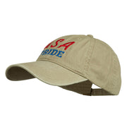 USA Pride Embroidered Washed Cap