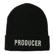 Producer Embroidered Long Beanie