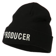 Producer Embroidered Long Beanie