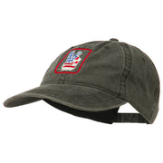 USA Peace Hand Embroidered Washed Cap