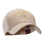 Private Retired Embroidered Solid Cotton Twill Low Profile Strap Cap