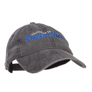 Grandpa Superhero Embroidered Washed Cap