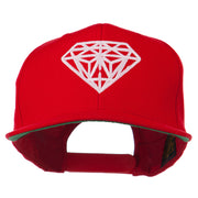 Pink Diamond Outline Embroidered Snapback Cap