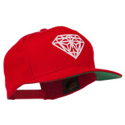 Pink Diamond Outline Embroidered Snapback Cap