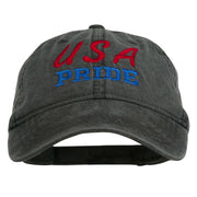 USA Pride Embroidered Washed Cap