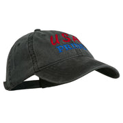 USA Pride Embroidered Washed Cap